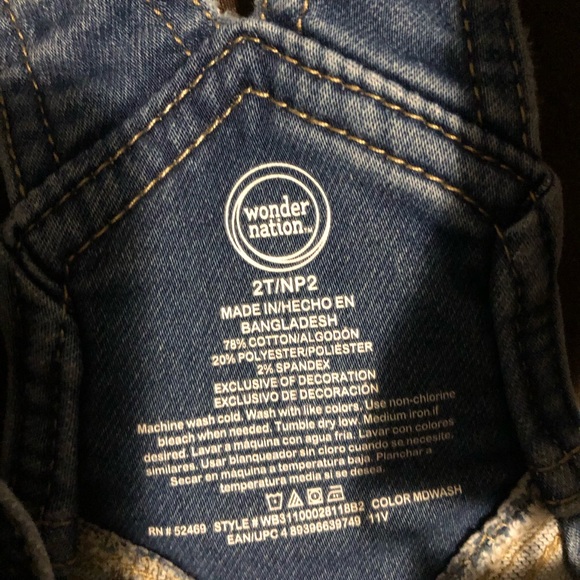 Toddler girls size 2T overalls. No stains holes and from smoke free home. - Picture 1 of 2